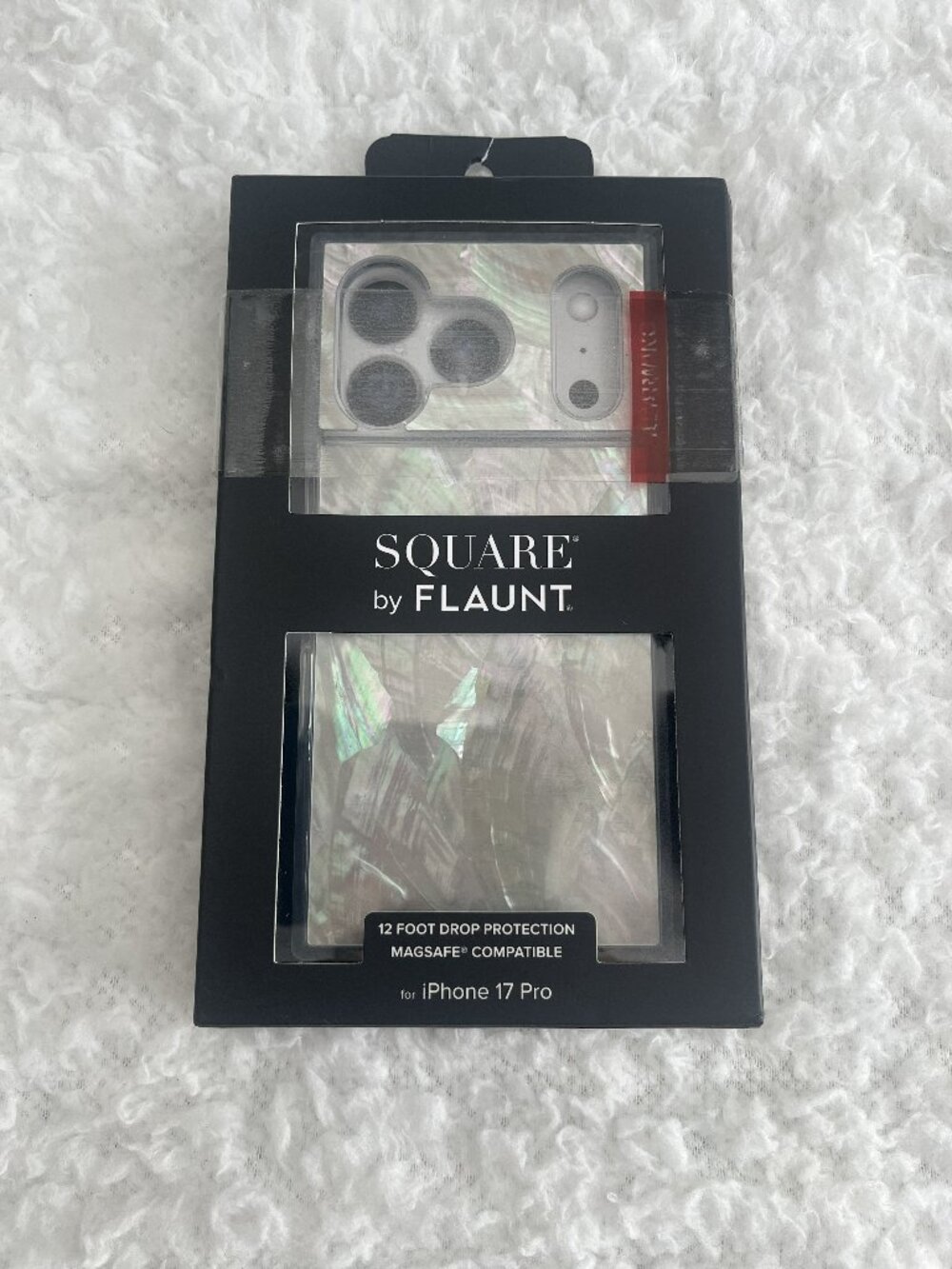 SQUARE by FLAUNT - Square Edged iPhone 17 Pro Case - Mother of Pearl